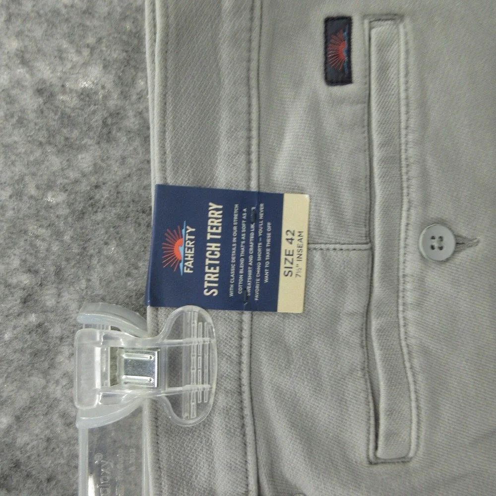 Faherty Men's Chino Shorts 42 Iron Cotton Blend Stretch Terry 7